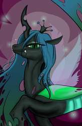 Size: 750x1150 | Tagged: safe, artist:tunairs, queen chrysalis, changeling, changeling queen, g4, antagonist, crown, female, jewelry, regalia, solo