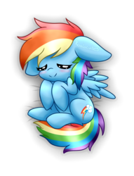 Size: 800x1047 | Tagged: safe, artist:amberlea-draws, rainbow dash, g4, blushing, cute, dashabetes, female, floppy ears, simple background, sleepy, solo, transparent background, watermark