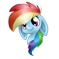 Size: 1024x1038 | Tagged: safe, artist:amberlea-draws, rainbow dash, g4, blushing, cute, female, floppy ears, simple background, solo, transparent background, watermark