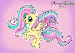 Size: 2894x2039 | Tagged: safe, artist:phoenix-fire-soul, part of a set, fluttershy, pony, g4, female, high res, looking at you, rainbow power, rearing, signature, solo