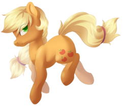 Size: 1280x1088 | Tagged: safe, artist:rue-willings, applejack, g4, female, hatless, missing accessory, simple background, solo, transparent background