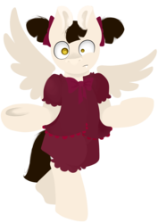 Size: 1117x1581 | Tagged: safe, artist:lucky-jacky, oc, oc only, oc:console command, clothes, cosplay, costume, crossdressing, hypnotized, muffet, requested art, simple background, solo, transparent background, undertale