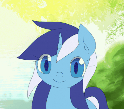 Size: 800x700 | Tagged: safe, artist:apyorehe, minuette, pony, unicorn, g4, animated, cute, female, frame by frame, looking at you, mare, minubetes, pixiv, smiling, solo