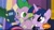 Size: 1669x921 | Tagged: safe, screencap, spike, twilight sparkle, alicorn, dragon, pony, g4, hearthbreakers, book, dragons riding ponies, eye contact, female, grin, mare, nervous, open mouth, riding, smiling, spike riding twilight, squee, twilight sparkle (alicorn)