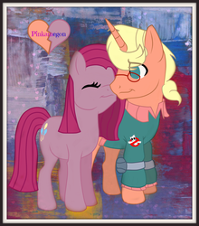 Size: 1922x2182 | Tagged: safe, artist:candydanpie, pinkie pie, g4, crossover shipping, egon spengler, ghostbusters, pinkamegon, pinkamena diane pie