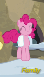 Size: 420x725 | Tagged: safe, screencap, applejack, pinkie pie, g4, hearthbreakers, animated, female, jumping, loop, pronking