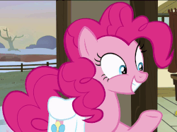 Size: 1446x1080 | Tagged: safe, screencap, pinkie pie, g4, hearthbreakers, animated, beckoning, female, loop, waving