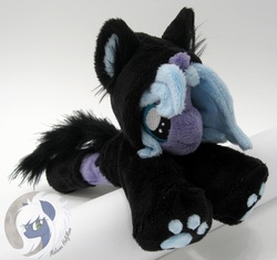 Size: 1842x1734 | Tagged: safe, artist:malwinahalfmoon, princess luna, g4, cat costume, clothes, costume, female, filly, irl, photo, plushie, prone, solo, woona