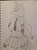 Size: 1280x1707 | Tagged: safe, artist:wyodak, princess celestia, anthro, g4, clothes, costume, female, monochrome, school uniform, solo, traditional art