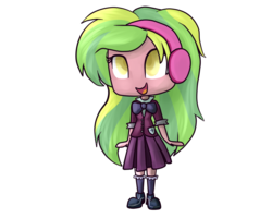 Size: 1000x800 | Tagged: safe, artist:xwreathofroses, lemon zest, equestria girls, g4, my little pony equestria girls: friendship games, chibi, clothes, crystal prep academy uniform, cute, female, school uniform, solo, zestabetes