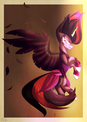 Size: 1024x1448 | Tagged: safe, artist:orfartina, sci-twi, twilight sparkle, equestria girls, g4, my little pony equestria girls: friendship games, equestria girls ponified, female, looking down, midnight sparkle, ponified, profile, solo