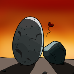 Size: 1024x1024 | Tagged: safe, artist:oakenchi, tom, g4, hearthbreakers, cargo ship, heart, holder's boulder, rockcon, shipping, snuggling, sunset, wat