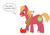 Size: 2421x1700 | Tagged: safe, artist:catiron, big macintosh, earth pony, pony, g4, looking down, male, mcdonald's, simple background, solo, stallion