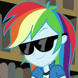 Size: 600x600 | Tagged: safe, edit, rainbow dash, equestria girls, g4, my little pony equestria girls: friendship games, sunglasses