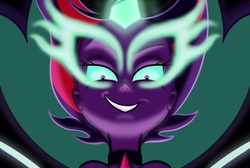 Size: 1280x860 | Tagged: safe, artist:cybersquirrel, sci-twi, twilight sparkle, equestria girls, g4, my little pony equestria girls: friendship games, evil smile, female, midnight sparkle, solo