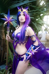 Size: 640x960 | Tagged: safe, artist:joannamaricosplay, twilight sparkle, human, g4, armor, armor skirt, clothes, cosplay, costume, irl, irl human, my little pony princess warriors, photo, skirt, solo, staff, unconvincing armor