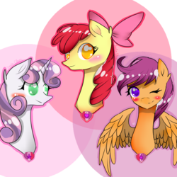 Size: 651x651 | Tagged: safe, artist:starlaclever, apple bloom, scootaloo, sweetie belle, crusaders of the lost mark, g4, cutie mark, cutie mark crusaders, the cmc's cutie marks