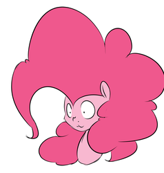 Size: 1405x1477 | Tagged: safe, artist:psicarii, pinkie pie, g4, :3, female, impossibly large mane, ponk, solo