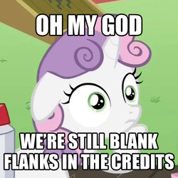 Size: 460x460 | Tagged: safe, sweetie belle, g4, my little pony: friendship is magic, season 5, exploitable meme, image macro, meme, sudden clarity sweetie belle