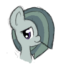 Size: 203x229 | Tagged: safe, artist:lockheart, marble pie, earth pony, pony, g4, hearthbreakers, bust, cute, female, flockmod, hair over one eye, mare, portrait, simple background, solo, transparent background