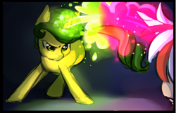 Size: 1071x691 | Tagged: safe, oc, oc only, oc:avalon, pony, unicorn, fight, magic