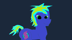 Size: 630x354 | Tagged: safe, artist:bluewings, oc, oc only, oc:bluewings, earth pony, pony, blue background, quality, simple background, solo, stylistic suck, you tried