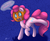 Size: 3758x3051 | Tagged: safe, artist:wolfy-pony, pinkie pie, earth pony, pony, g4, female, glowing eyes, halloween, happy, high res, holiday, jack-o-lantern, mare, mask, open mouth, pumpkin, signature, solo, speech bubble, talking, text