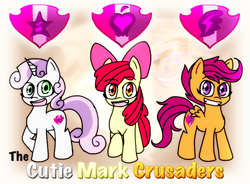 Size: 768x566 | Tagged: safe, artist:yurafo, apple bloom, scootaloo, sweetie belle, crusaders of the lost mark, g4, cutie mark, cutie mark crusaders, the cmc's cutie marks