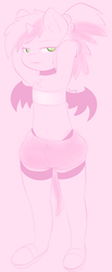Size: 742x1800 | Tagged: safe, artist:lamia, ruby pinch, anthro, g4, armpits, belly button, clothes, costume, crossover, disgaea, hanako, jaded pinch