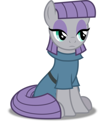 Size: 3429x4000 | Tagged: safe, artist:dashiesparkle, maud pie, g4, hearthbreakers, .svg available, clothes, female, high res, ponyscape, simple background, sitting, solo, transparent background, vector