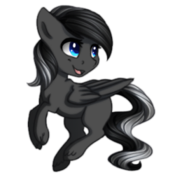 Size: 300x300 | Tagged: safe, artist:silentwulv, oc, oc only, oc:shadow, pegasus, pony, blue eyes, commission, femboy, male, simple background, solo, transparent background