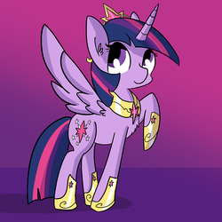 Size: 806x806 | Tagged: safe, artist:tjpones, twilight sparkle, alicorn, pony, g4, female, mare, solo, twilight sparkle (alicorn)