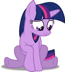 Size: 3611x4000 | Tagged: safe, artist:dashiesparkle, twilight sparkle, pony, unicorn, g4, lesson zero, .svg available, female, high res, looking down, ponyscape, raised hoof, sad, simple background, sitting, solo, transparent background, unicorn twilight, vector