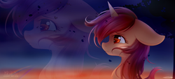 Size: 2000x900 | Tagged: safe, artist:mrsremi, oc, oc only, rainbow, solo, sunrise, twilight (astronomy)