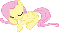 Size: 7198x3981 | Tagged: safe, artist:sapphire-beauty0, fluttershy, g4, stare master, female, simple background, sleeping, solo, transparent background, vector