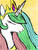 Size: 250x333 | Tagged: safe, artist:arcanelexicon, princess celestia, g4, eyes closed, female, solo