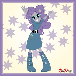 Size: 1500x1500 | Tagged: safe, artist:brodogz, maud pie, equestria girls, g4, alternate hairstyle, boots, clothes, female, maudie pie, ponied up, recolor, shirt, shoes, skirt, solo