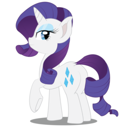 Size: 1600x1600 | Tagged: safe, artist:dr-whiskey, rarity, pony, unicorn, g4, butt, dock, female, looking at you, plot, profile, raised leg, simple background, solo, transparent background