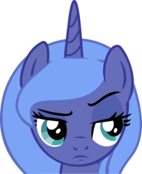 Size: 2378x2921 | Tagged: safe, artist:ssilverbeeze, princess luna, g4, female, glare, high res, luna is not amused, raised eyebrow, s1 luna, solo