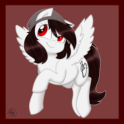 Size: 1280x1280 | Tagged: safe, artist:notenoughapples, oc, oc only, oc:starstruck symphony, raised hoof, solo, spread wings