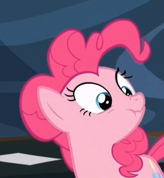 Size: 536x582 | Tagged: safe, screencap, pinkie pie, g4, the one where pinkie pie knows, scrunchy face
