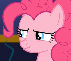 Size: 1157x995 | Tagged: safe, screencap, pinkie pie, g4, the one where pinkie pie knows, scrunchy face
