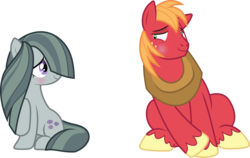Size: 9523x6000 | Tagged: safe, artist:gamemasterluna, big macintosh, marble pie, earth pony, pony, g4, hearthbreakers, .svg available, absurd resolution, female, male, mare, ship:marblemac, shipping, simple background, stallion, straight, transparent background, vector