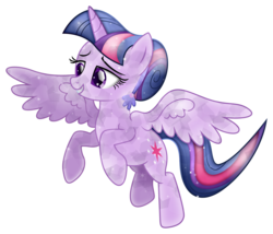 Size: 3507x3000 | Tagged: safe, artist:theshadowstone, twilight sparkle, alicorn, crystal alicorn, crystal pony, pony, alternate hairstyle, crystal twilight, crystallized, female, mare, raised hoof, simple background, smiling, solo, spread wings, transparent background, twilight sparkle (alicorn), vector