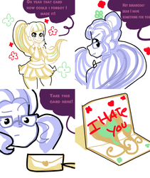 Size: 1520x1802 | Tagged: safe, artist:pandanx12, sour sweet, sugarcoat, ask the shadowbolts, equestria girls, g4, my little pony equestria girls: friendship games, card, female, lesbian, ship:sugarsweet, shipping, shipping denied, sourcoat