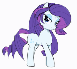 Size: 990x890 | Tagged: dead source, safe, artist:30clock, rarity, pony, unicorn, equestria girls, g4, alternate hairstyle, female, horn, looking at you, mare, simple background, solo, white background