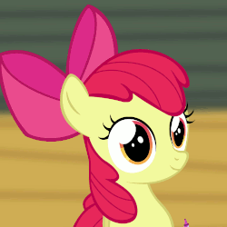 Size: 500x500 | Tagged: safe, artist:bootsyslickmane, apple bloom, earth pony, pony, g4, animated, crayon, derp, female, filly, loop, male, nasal insertion, parody, perfect loop, silly, silly pony, simpsons did it, solo, the simpsons