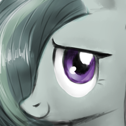 Size: 1280x1280 | Tagged: safe, artist:acersiii, marble pie, earth pony, pony, g4, close-up, female, hair over one eye, mare, portrait, solo