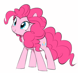 Size: 947x893 | Tagged: dead source, safe, artist:30clock, pinkie pie, earth pony, pony, equestria girls, g4, alternate hairstyle, cute, diapinkes, female, mare, simple background, solo, white background