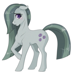Size: 1000x1010 | Tagged: safe, artist:sugarcup, marble pie, earth pony, pony, g4, hearthbreakers, female, hair over one eye, mare, simple background, solo, transparent background